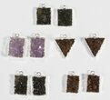 Lot: Amethyst Slice Pendants/Earrings - Pairs #78473-2